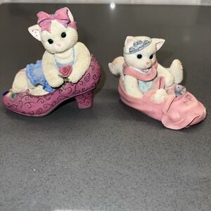 314501 and 314471S - Enesco Calico Kittens - 2 Kittens Sitting in Shoes